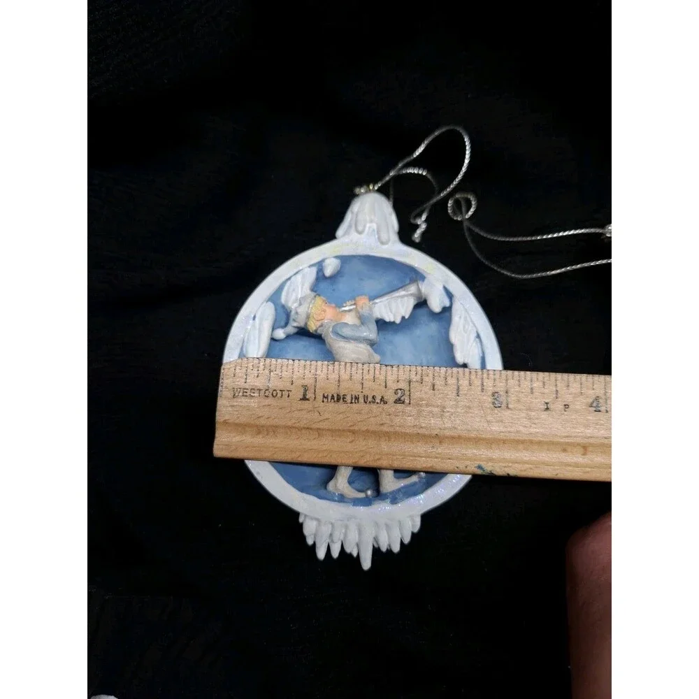 Vintage Christmas Elf Diorama Ornaments Set 2 3D Moon Horn Winter 4